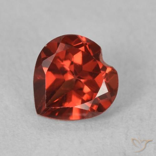 0.69ct Natural groselha vermelha Granada Piropo, Coração, VS