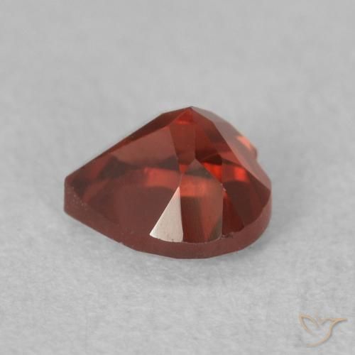 Granada Piropo groselha vermelha Natural 0.69ct, Coração, VS
