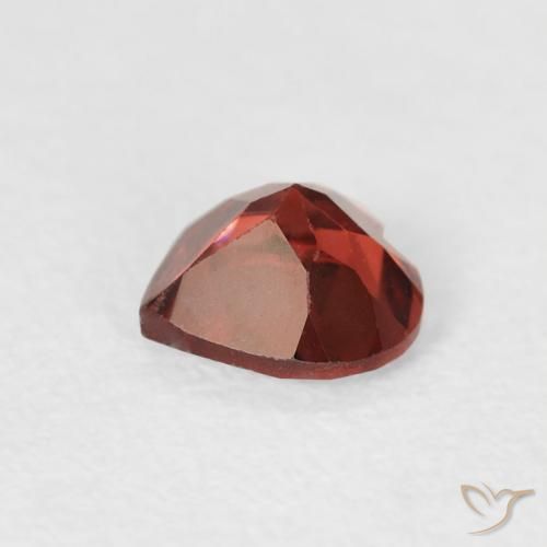 Granada Piropo Vermelho brilhante Natural 0.56ct, Coração, VS
