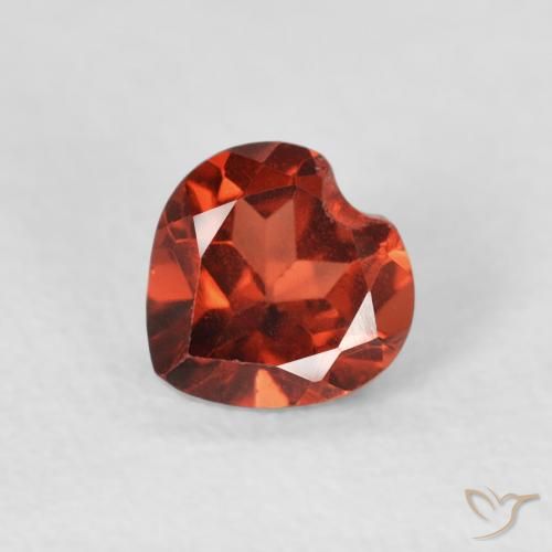 0.60ct Natural groselha vermelha Granada Piropo, Coração, VS
