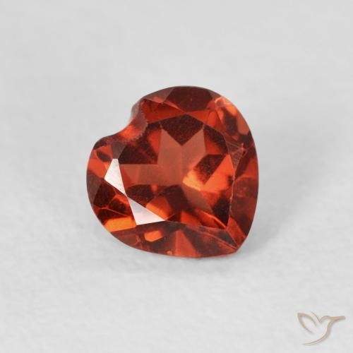 Granada Piropo groselha vermelha Natural 0.60ct, Coração, VS