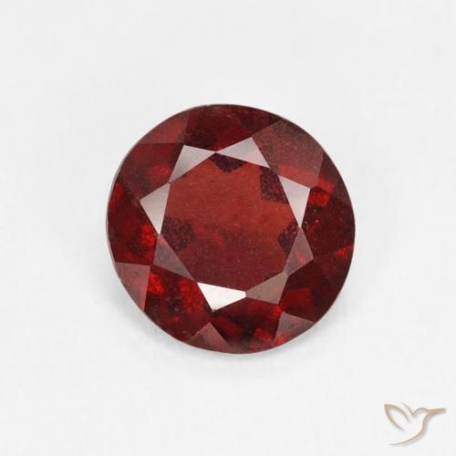 1.14ct Natural groselha vermelha Granada Piropo, Redondo, VS