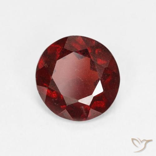 Granada Piropo groselha vermelha Natural 1.14ct, Redondo, VS