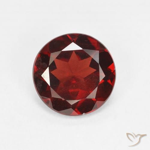 1.30ct Natural vermelho médio Granada Piropo, Redondo, VS