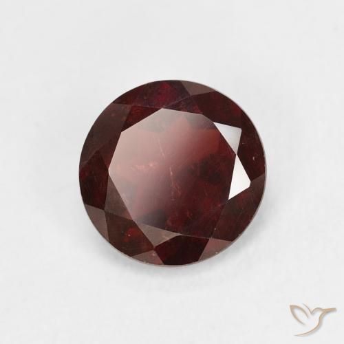 Granada Piropo Vermelho escuro Natural 1.43ct, Redondo, VS