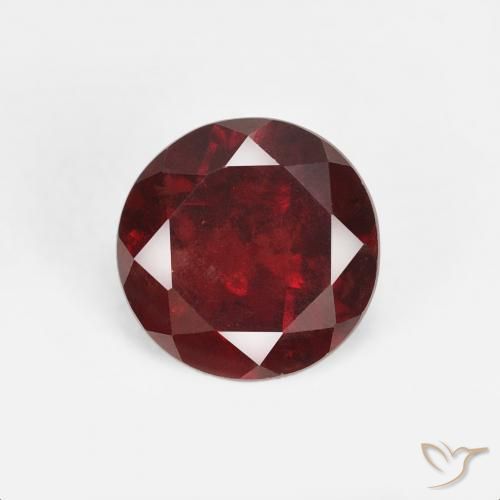 1.60ct Natural groselha vermelha Granada Piropo, Redondo, VS