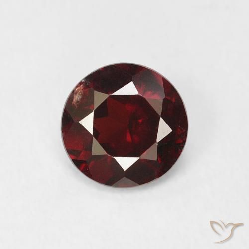 0.64ct Natural Vermelho escuro Granada Piropo, Redondo, VS-SI