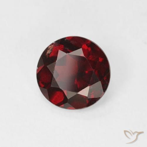 Granada Piropo Vermelho escuro Natural 0.64ct, Redondo, VS-SI