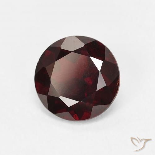 Granada Piropo Vermelho escuro Natural 1.53ct, Redondo, VS