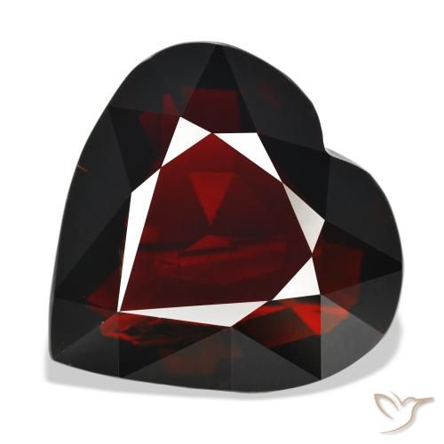 37.20ct Natural vermelho escuro Granada Piropo, Coração, IF