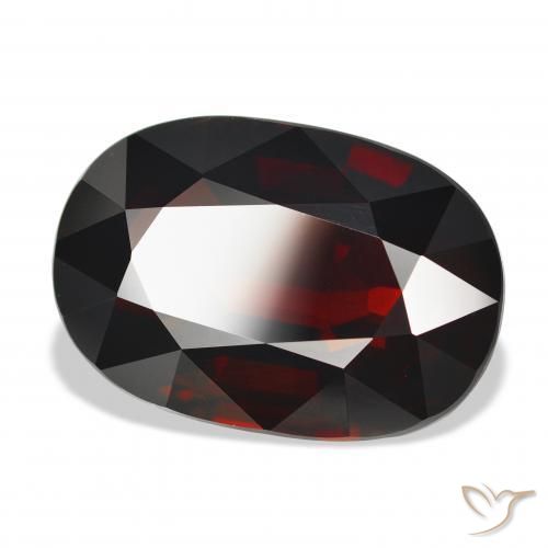 Granada Piropo vermelho escuro Natural 21.89ct, oval, IF