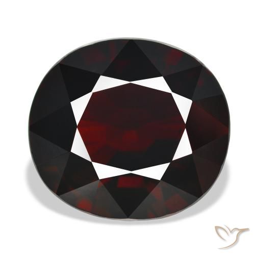 21.03ct Natural vermelho escuro Granada Piropo, oval, IF
