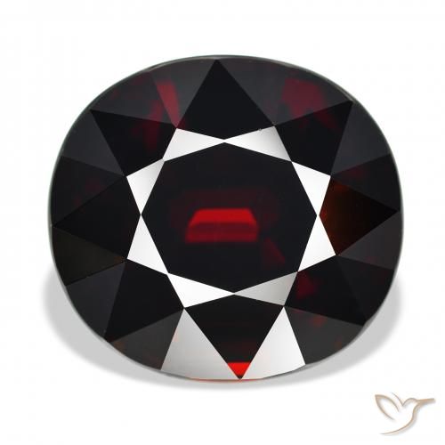 20.92ct vermelho escuro Granada Piropo, oval, IF