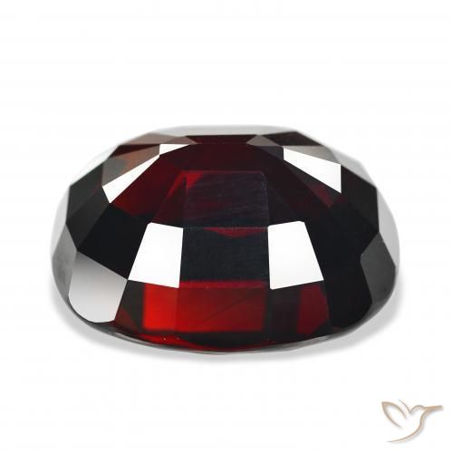 Granada Piropo vermelho escuro Natural 25.59ct, oval, VVS-VS
