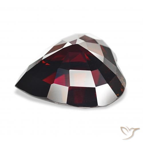 Granada Piropo Vermelho escuro Natural 16.80ct, Coração, VS