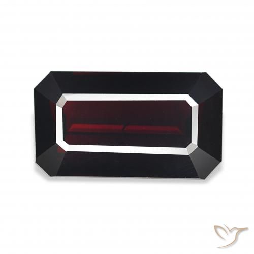 15.14ct vermelho escuro Granada Piropo, Corte Esmeralda, VS
