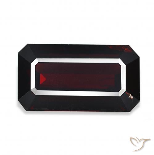 16.59ct Natural Vermelho escuro Granada Piropo, Corte Esmeralda, VS