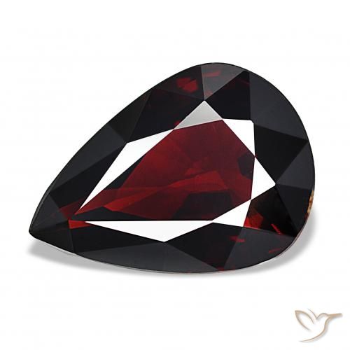 13.92ct Natural vermelho escuro Granada Piropo, Formato de pêra, VS