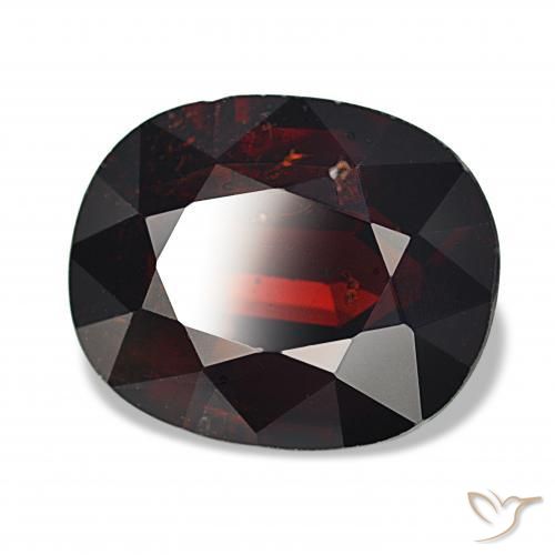 Granada Piropo vermelho escuro Natural 12.59ct, oval, SI-I1