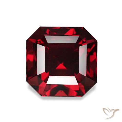 2.01ct vermelho granada piropo, corte esmeralda, VS
