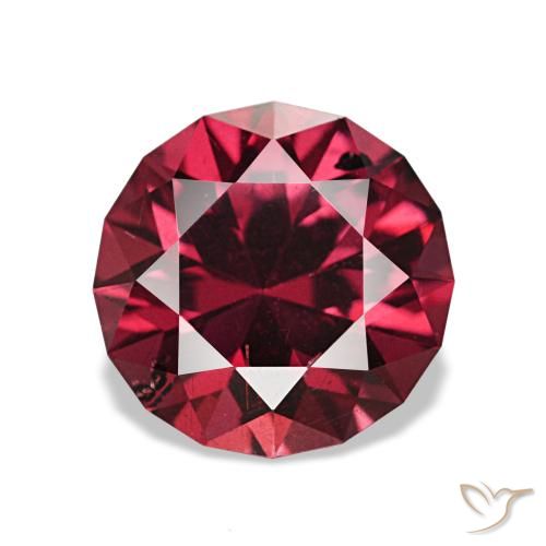 2.00ct vermelho granada piropo, redondo, VS