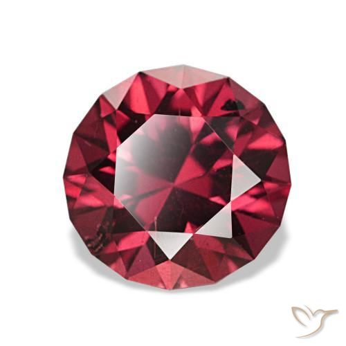 Granada piropo vermelho natural 2,00ct, corte redondo, VS