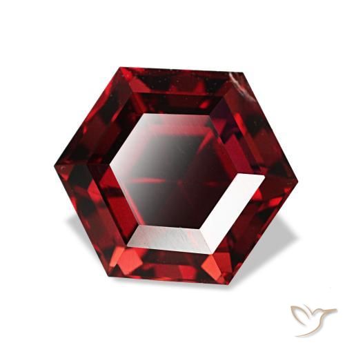 Granada piropo vermelho natural 2,14ct, forma extravagante, VS