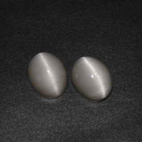 Pedras preciosas de quartz cat's eye creme natural de  ct, transparente, transparente/translúcido