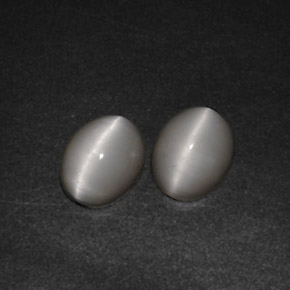 Pedras preciosas de quartz cat's eye creme natural de  ct, transparente, transparente/translúcido