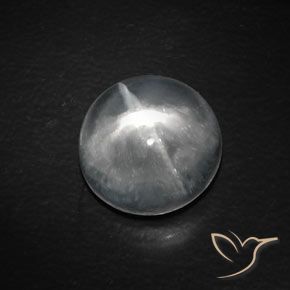 Quartzo Olho de Gato Branco claro Natural 10.14ct, Redondo, Transparente