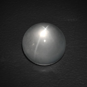 Quartz cat's eye branco natural 9,90ct, corte redondo, transparente