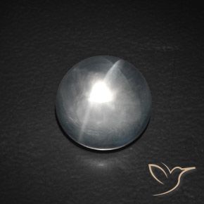 Quartzo Olho de Gato Branco claro Natural 9.88ct, Redondo, Transparente