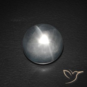 Quartzo Olho de Gato Branco claro Natural 9.88ct, Redondo, Transparente