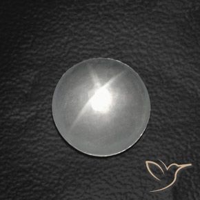 Quartzo Olho de Gato Branco Natural 7.46ct, Redondo, Transparente