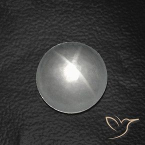Quartzo Olho de Gato Branco Natural 7.46ct, Redondo, Transparente