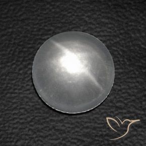 Quartzo Olho de Gato Branco Natural 7.30ct, Redondo, Transparente