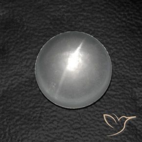 Quartzo Olho de Gato Branco Natural 7.61ct, Redondo, Transparente