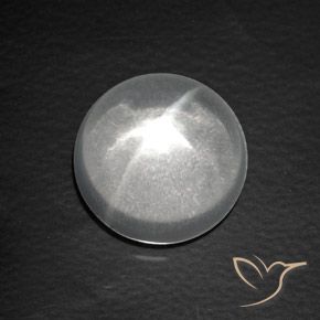 Quartzo Olho de Gato Branco claro Natural 7.63ct, Redondo, Transparente