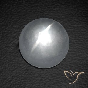 Quartzo Olho de Gato Branco Natural 8.80ct, Redondo, Transparente