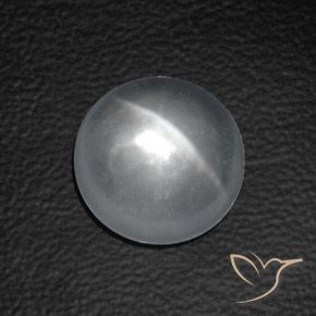 Quartzo Olho de Gato Branco Natural 8.34ct, Redondo, Transparente