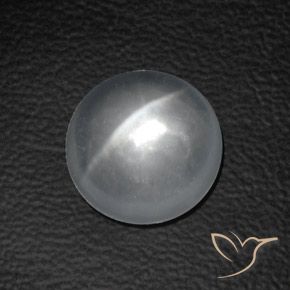 Quartzo Olho de Gato Branco Natural 8.34ct, Redondo, Transparente