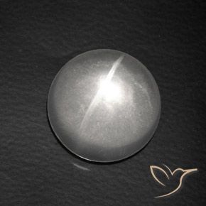 Quartzo Olho de Gato Branco Natural 8.13ct, Redondo, Transparente