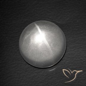 Quartzo Olho de Gato Branco Natural 8.13ct, Redondo, Transparente