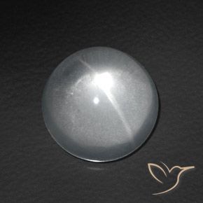 Quartzo Olho de Gato Branco claro Natural 8.30ct, Redondo, Transparente