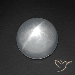 Quartzo Olho de Gato Branco Natural 8.06ct, Redondo, Transparente