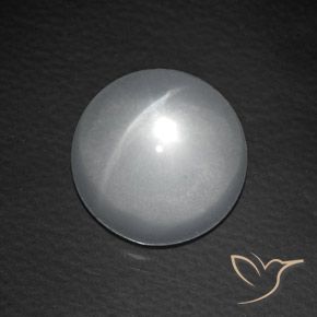 Quartzo Olho de Gato Branco Natural 8.40ct, Redondo, Transparente