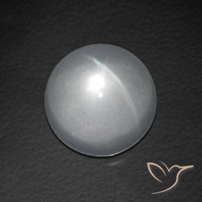 Quartzo Olho de Gato Branco Natural 8.40ct, Redondo, Transparente