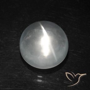 Quartzo Olho de Gato Branco Natural 8.36ct, Redondo, Transparente