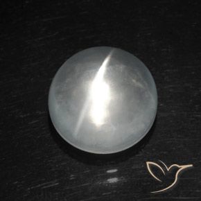 Quartzo Olho de Gato Branco Natural 8.36ct, Redondo, Transparente