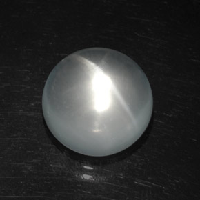 Quartzo Olho de Gato Branco Natural 8.59ct, Redondo, Transparente